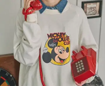 [ 새상품 ] Disney 별주 미키 & 프렌즈 빈티지 라이크 맨투맨