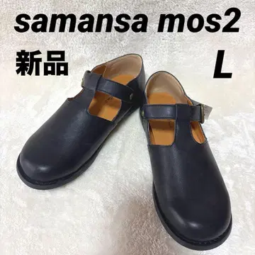 새상품 samansa mos2 사만사 모스모스 T스트랩 신발 블랙