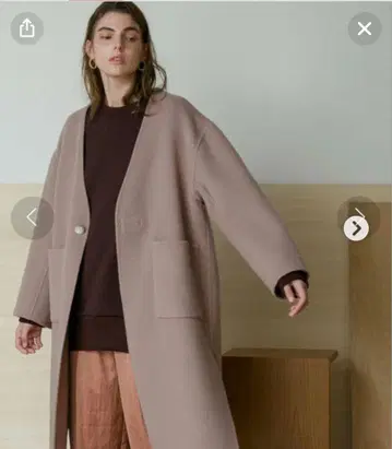 MAISON SPECIAL 베이지 롱 코트