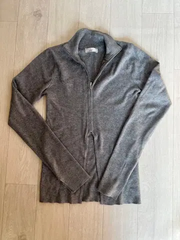 시마무라 hideka 슬릿 zip 니트 가디건 L 사이즈 그레이