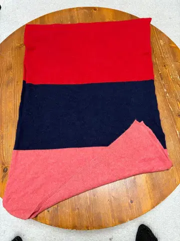 캐시미어 100% 블록 컬러 대형 스톨