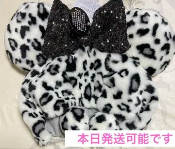 레오파드 무늬 팬캡 레오파드 디즈니 표범 무늬 그레이 화이트