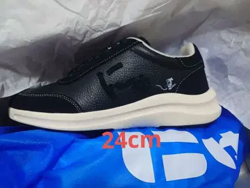 [미사용 새상품] SANGACIO 뉴 가죽 블랙 스니커즈 24cm