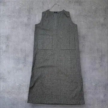 새상품급 쉽스 울 핸드투스 슬리브리스 원피스