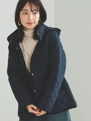 BEAMS HEART / 퀼팅 후드 블루종