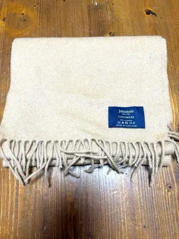 Johnstons 캐시미어 머플러 베이지