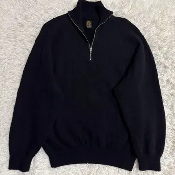 바토너 BATONER 백루프 카멜 하프 지퍼 L 블랙