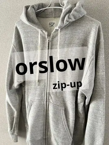 orslow 오어슬로우 그레이 집업 후드 맨투맨 사이즈 2