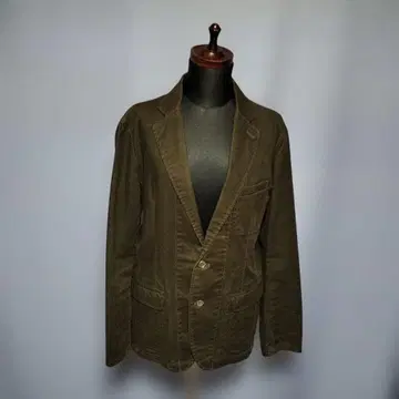 브라운 코튼 테일러드 자켓