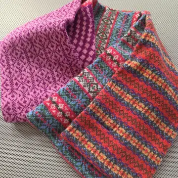 단기 판매 MACKIE 다색 무늬 울 머플러 새상품