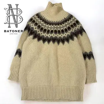 [ 새상품급 ] 바토너 BATONER 스웨터 터틀넥 니트 아이보리