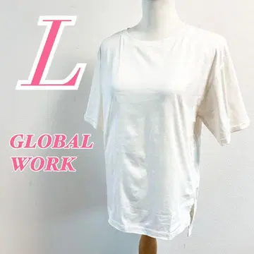 GLOBAL WORK 글로벌 워크 반팔 티셔츠 L 화이트 심플
