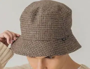 ORCIVAL 울 리버서블 햇 로고 체크 새상품급