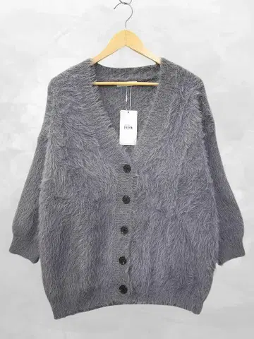 미사용 fifth 피프스 V넥 개더 니트 가디건 M