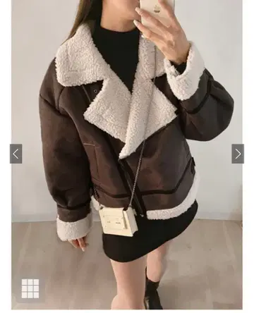 GRL 보아 칼라 가죽 자켓