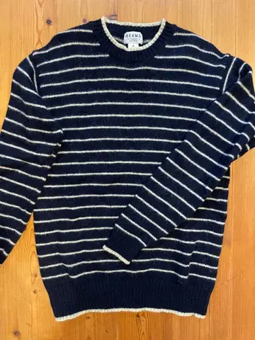 BEAMS 스트라이프 니트 스웨터