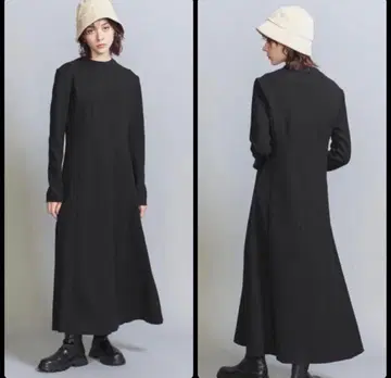 유나이티드 애로우즈 beauty&youth 블랙 롱 원피스 긴팔