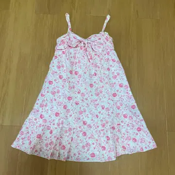 리즈리사 LIZ LISA 플라워 프린트 리본 포함 원피스