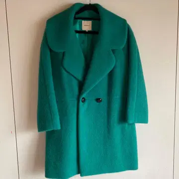터콰이즈 울 혼방 피 코트 M 사이즈