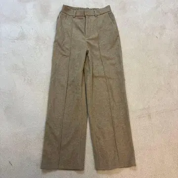 미사용 새상품 vis 베이지 와이드 팬츠 울 혼방
