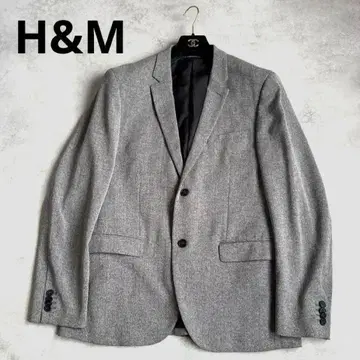 [ 하자품 ] H&M 그레이 테일러드 자켓 사이즈 44R 슬림 핏