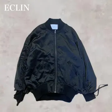 [ 컨디션 최상 ] eclin 드로스트 새틴 블루종 블루종 ma1 블랙