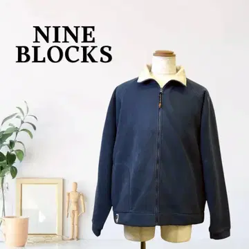 zG678 [ L ] NINE BLOCKS 플리스 블루종 바이컬러 캐주얼