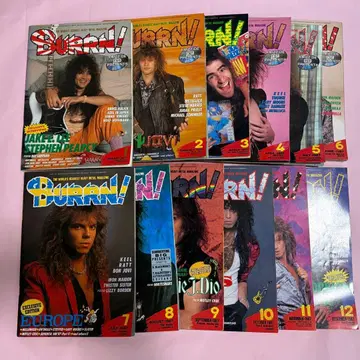 BURRN! 헤비 메탈 매거진 1987년 묶음 판매 12권 세트
