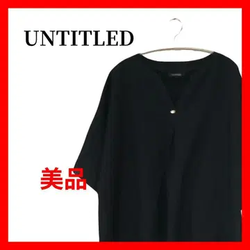 UNTITLED 돌먼 슬리브 블라우스 블랙 루즈핏 상의 B1713