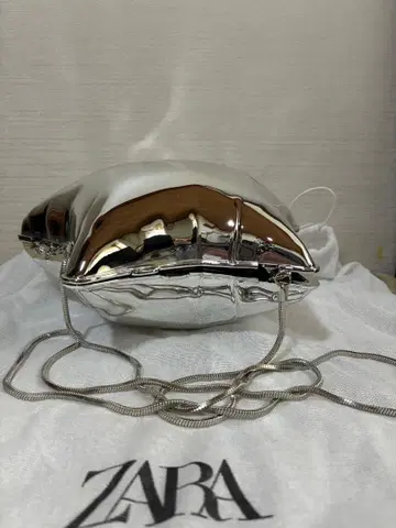 ZARA 별 모양 메탈릭 숄더백