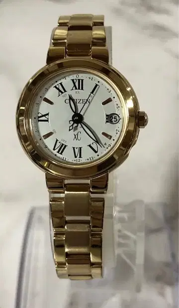 Citizen 골드 아날로그 시계 가동품 559