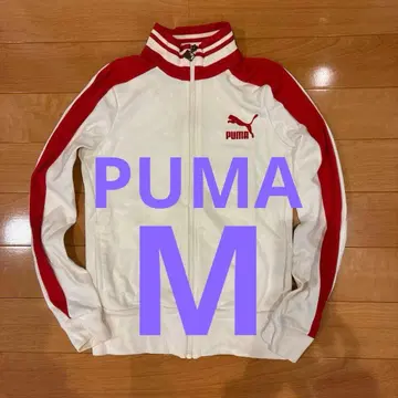 PUMA 집업 자켓 화이트/레드