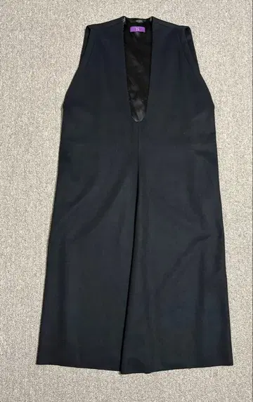 Y's 블랙 양모 부드러운 울 롱 원피스