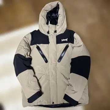 Schott 다운 자켓 베이지/블랙 L