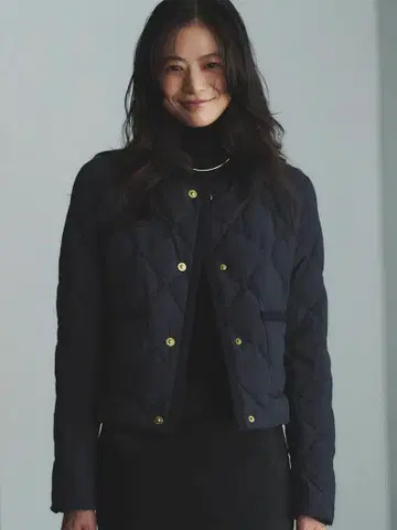 아뉴앙스 TAION 퀼팅 자켓 새상품 네이비 노카라 자켓