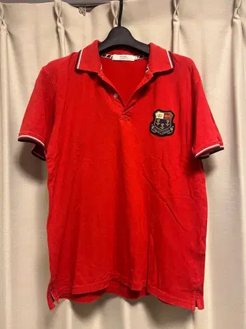 BEAMS LIGHTS 빨간색 피케 셔츠