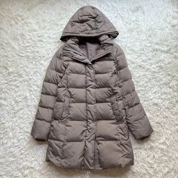 새상품급 무인양품 프렌치 다운 코트 롱 기장 라이트 브라운 계열 S