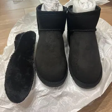 인솔 퍼 어그 부츠 블랙 L