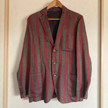 ORIAN 스트라이프 린넨 테일러드 자켓