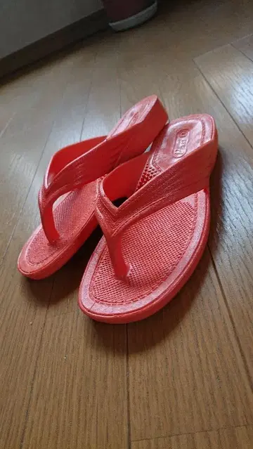 비치 샌들 오렌지 스카이블루 세트