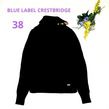 새상품급 BLUE LABEL CRESTBRIDGE 블랙 터틀넥 스웨터