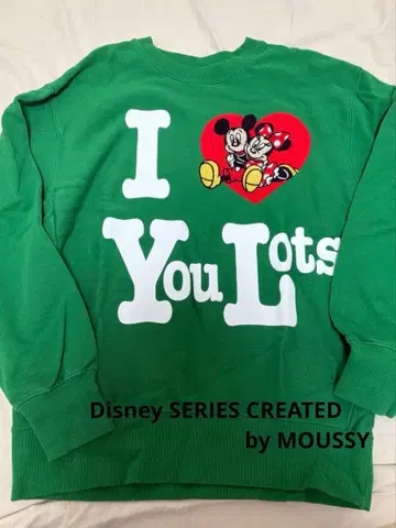 [ 완판템 ] moussy MD ILOVE MM 풀오버 미키미니 그린