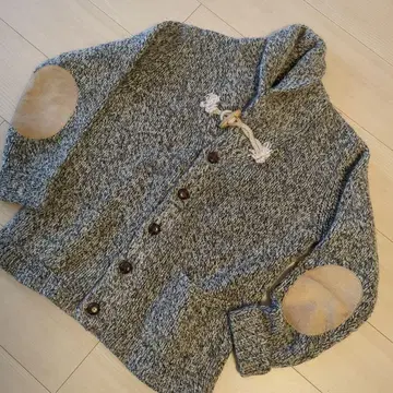 엘르보 패치 니트 자켓 그레이 계열 UREAN RESEACH