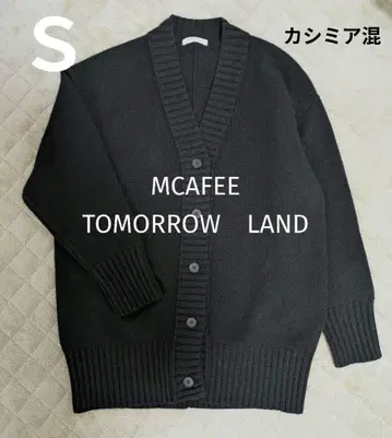 MACPHEE TOMORROWLAND 블랙 캐시미어 혼방 가디건 S