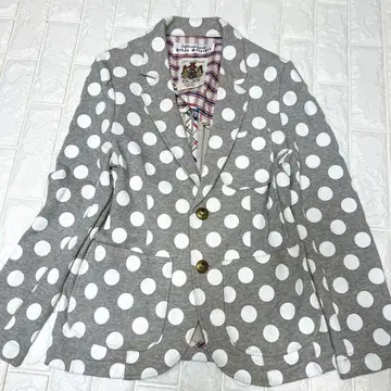 에듀케이션 프롬 영 머신 도트 무늬 도트 테일러드 자켓