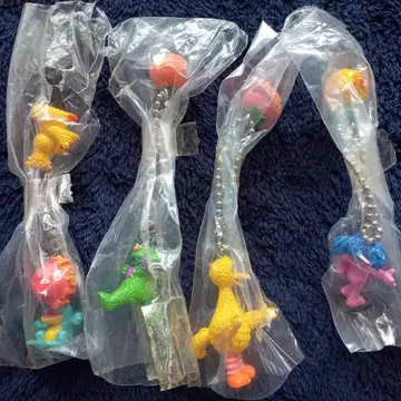 세서미 스트릿 후르츠 스윙 키링 2004년 4종