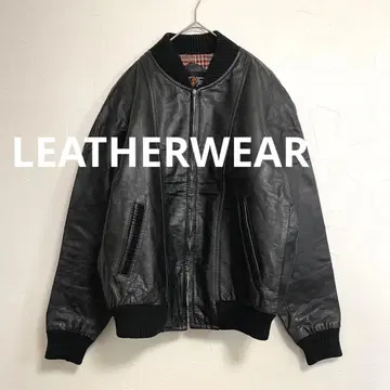 가죽 의류 Leather wear 가죽 블루종 리브 블랙 LL