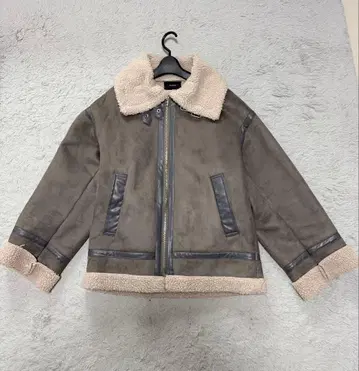 EMODA 페이크 무스탕 블루종