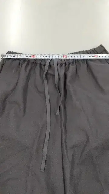 미즈이로 인드 그레이 와이드 팬츠 조정 가능 허리