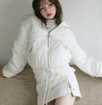 andmary 메리 퀼팅 재킷 & 스커트 상하의 세트